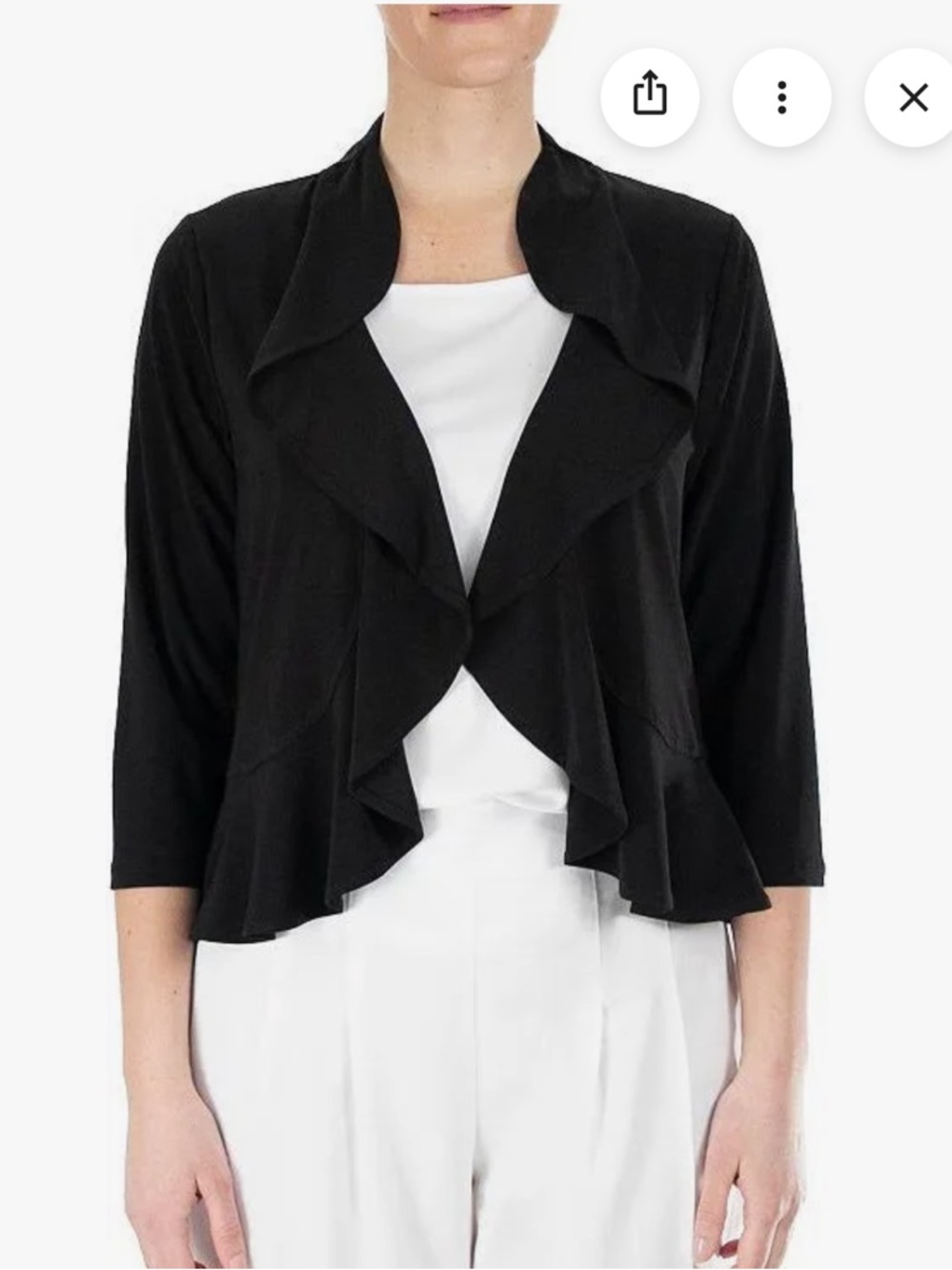 Lemmie for Nina Leonard women’s chiffon ruffle bolero